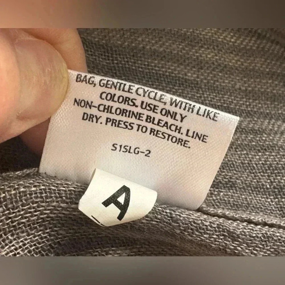 Eileen Fisher linen buttonless cardigan (00893) - Picture 8 of 9